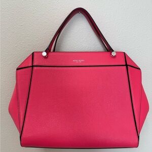 Henri Bendel Pink Satchel with Black Trim
